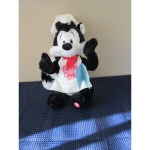 Hallmark/WB PePe Le Pew Plush with Talking 12" "Kiss Zee Chef" NWT